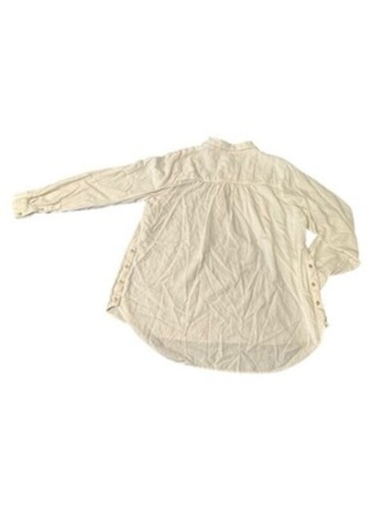 Croft & Barrow Women’s White Linen Blend Roll-Sleeve Top | Size XXL / 1X - Picture 2 of 4